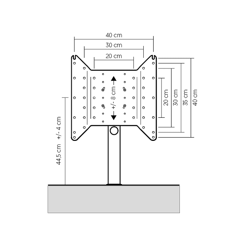 JUST BY SPECTRAL TV-Lowboard JRL 1650T mit Schublade und TV-Halterung VESA400. Breite 165cm. Black. TV-Lowboard