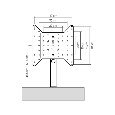 JUST BY SPECTRAL TV-Lowboard JRL 1650T mit Schublade und TV-Halterung VESA400. Breite 165cm. Black. TV-Lowboard