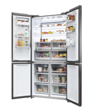 HAIER HCW9919FSGB CUBE 90 SERIE 9 French Door (F, 1900 mm hoch, Schwarz (Glasfront))