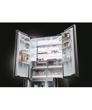 HAIER HCW9919FSGB CUBE 90 SERIE 9 French Door (F, 1900 mm hoch, Schwarz (Glasfront))