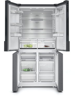 SIEMENS KF96NAXEA iQ500 French Door (E, 1830 mm hoch, blackSteel)