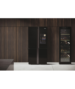 HAIER HCW9919FSGB CUBE 90 SERIE 9 French Door (F, 1900 mm hoch, Schwarz (Glasfront))