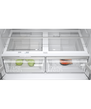 SIEMENS KF96NAXEA iQ500 French Door (E, 1830 mm hoch, blackSteel)