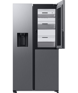 SAMSUNG RH68B8521S9/EG Side-by-Side (E, 1780 mm hoch, Edelstahl Look/Urban Silver)