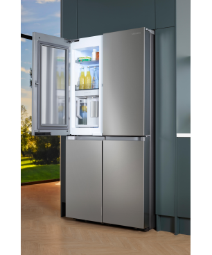 SAMSUNG RF65A977FSR/EF French Door (F, 1825 mm hoch, Edelstahl/Edelstahl Look)