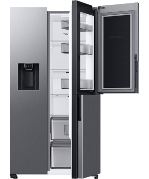 SAMSUNG RH68B8521S9/EG Side-by-Side (E, 1780 mm hoch, Edelstahl Look/Urban Silver)