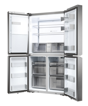 HAIER HCR7918EIMP CUBE 90 SERIE 7 French Door (E, 1775 mm hoch, Brushed Black)