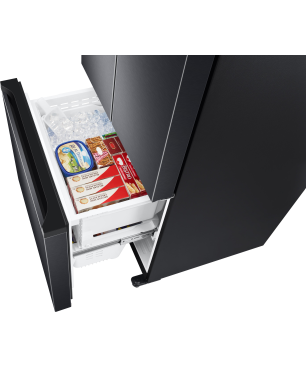 SAMSUNG RF5GA5202B1/EG French Door (F, 1776 mm hoch, Premium Black Steel/Urban Silver)