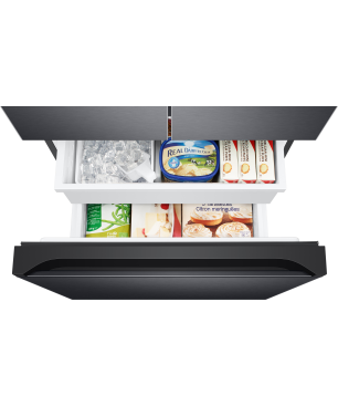 SAMSUNG RF5GA5202B1/EG French Door (F, 1776 mm hoch, Premium Black Steel/Urban Silver)