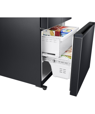 SAMSUNG RF5GA5202B1/EG French Door (F, 1776 mm hoch, Premium Black Steel/Urban Silver)