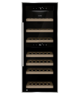 CASO 653 Weinklimaschrank (EEK G, Edelstahll/Schwarz)