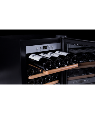 MQUVÉE WineExpert 38 Fullglass Black Weinkühlschrank (EEK G, Schwarz)