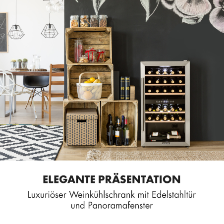 KLARSTEIN Vinamour 29 Duo Weinkühlschrank (EEK G, Schwarz)