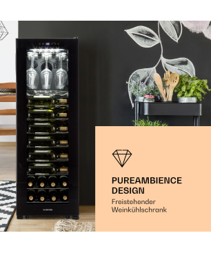 KLARSTEIN Bellevin 62 Weinkühlschrank (EEK G, Schwarz)