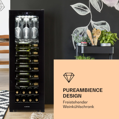 KLARSTEIN Bellevin 62 Weinkühlschrank (EEK G, Schwarz)