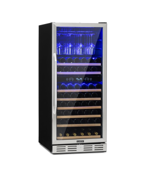 KLARSTEIN Vinovilla Grande 116 Weinkühlschrank (EEK G, Schwarz)