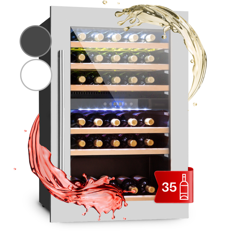 KLARSTEIN Vinsider 35D Weinkühlschrank (EEK G, Edelstahl)