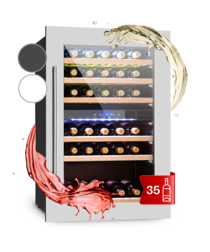 KLARSTEIN Vinsider 35D Weinkühlschrank (EEK G, Edelstahl)