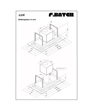 F.BAYER LUX 96GS, Dunstabzugshaube (96 cm breit, 56 cm tief)