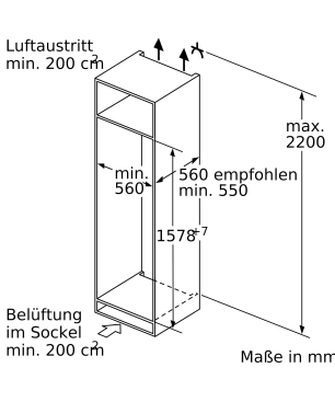 BOSCH KIS 77 AD D0 Serie 6 Kühlgefrierkombination (D, 166 kWh, 1578 mm hoch, k.A.)
