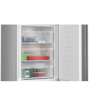 SIEMENS KG36N2LCF iQ300 Kühlgefrierkombination (C, 159 kWh, 1860 mm hoch, Inox-look)