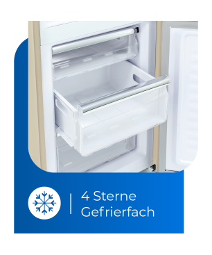 EXQUISIT RKGC250-70-H-160E magnolienweiss Kühl- und Gefrierkombination (E, 1830 mm hoch, Magnolienweiß)