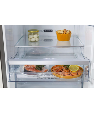 GORENJE NRC6194SXL4 Kühlgefrierkombination (C, 165 kWh, 1850 mm hoch, Grau metallic strukturiert)