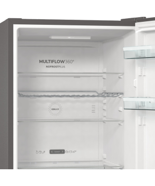 GORENJE NRC6194SXL4 Kühlgefrierkombination (C, 165 kWh, 1850 mm hoch, Grau metallic strukturiert)