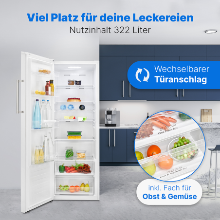 BOMANN VS 7345 Kühlschrank (E, 172 cm hoch, Weiß)