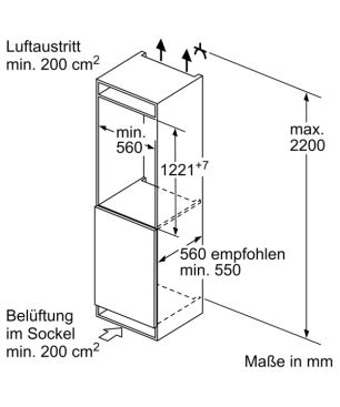 SIEMENS KI41FADD0 iQ700 Kühlschrank (D, 1221 mm hoch, k.A.)