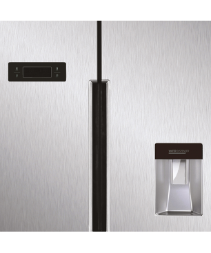 HOOVER HHSBSO 6174XWD SIDE BY SIDE (312 kWh, E, 177 cm hoch, Inox)