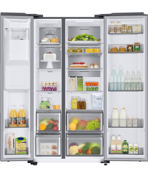 SAMSUNG RS6GA854CSL/EG Side by Side (C, 1780 mm hoch, Edelstahl Look/Silber)