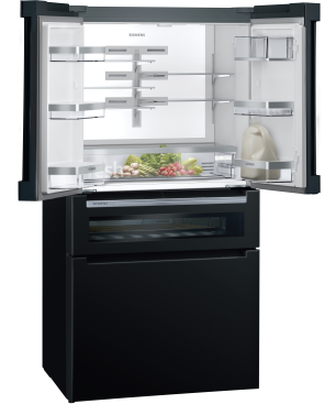 SIEMENS KF96RSBEA iQ700 French Door (E, 1830 mm hoch, Schwarz)