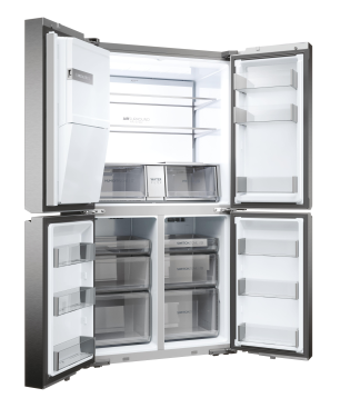 HAIER HCR7918EIMP CUBE 90 SERIE 7 French Door (E, 1775 mm hoch, Brushed Black)