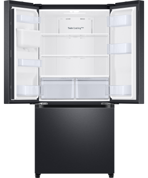 SAMSUNG RF5GA5202B1/EG French Door (F, 1776 mm hoch, Premium Black Steel/Urban Silver)