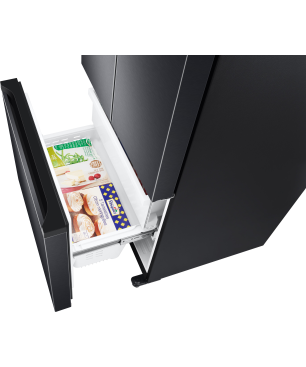 SAMSUNG RF5GA5202B1/EG French Door (F, 1776 mm hoch, Premium Black Steel/Urban Silver)