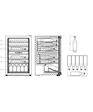 CAVIN Polar Collection 51 Black Weinkühlschrank (EEK G, Schwarz)