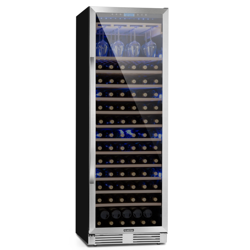 KLARSTEIN Vinovilla Grande 165 Built-in Uno Weinkühlschrank (EEK G, Silber)