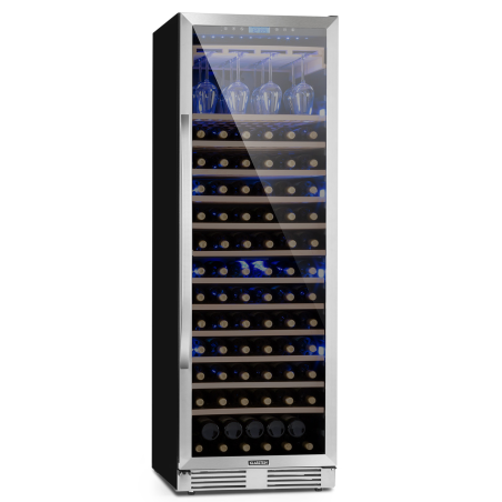 KLARSTEIN Vinovilla Grande 165 Built-in Uno Weinkühlschrank (EEK G, Silber)
