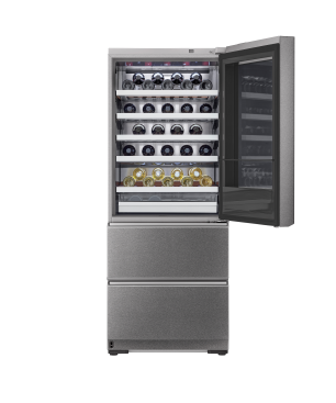 LG SIGNATURE LSR200W LG SIGNATURE Weinkühlschrank/Kühlgefrierkombination (EEK E, Edelstahl)