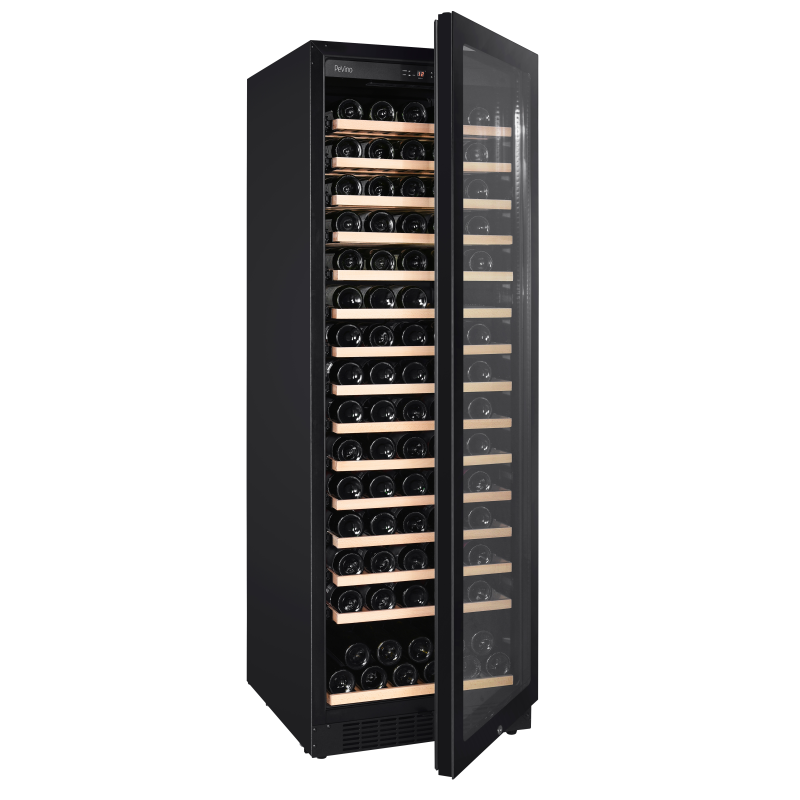 PEVINO Noble - PN166S-HHB Weinkühlschrank (EEK G, Schwarz)