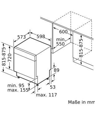 SIEMENS SN 45 ES 57CE iQ500 Geschirrspüler (unterbaufähig (Besteckschublade, 598 mm breit, 42 dB (A), D)
