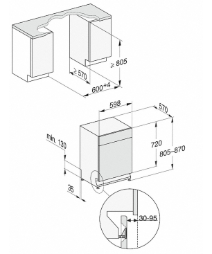 MIELE G 7200 SCU Geschirrspüler (unterbaufähig, 598 mm breit, 43 dB (A), A)