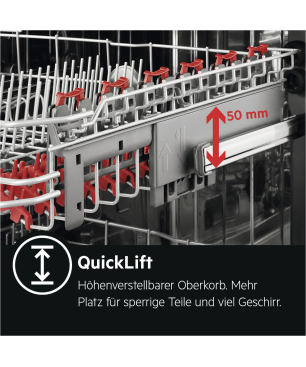AEG FEE7341AZM Geschirrspüler (teilintegrierbar, 446 mm breit, 44 dB (A), D)