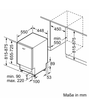 NEFF S857YMX03E N 70 Geschirrspüler (vollintegrierbar, 448 mm breit, 45 dB (A), B)