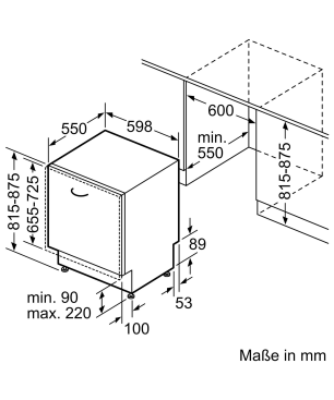SIEMENS SN61IX12TE iQ100 Geschirrspüler (vollintegrierbar (Besteckkorb, 598 mm breit, 48 dB (A), E)