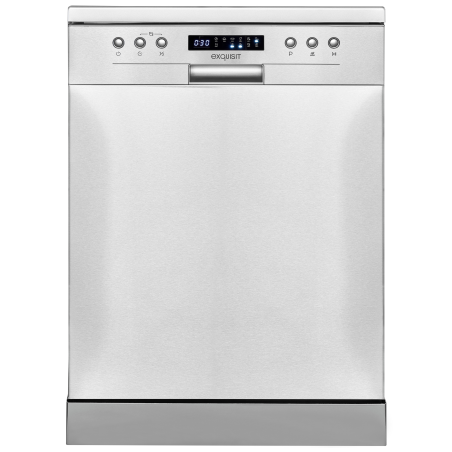 EXQUISIT GSP9414-030D inox Geschirrspüler (Standgerät, 598 mm breit, D)