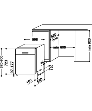 BAUKNECHT BUO 3O41 PLT X Geschirrspüler (unterbaufähig, 600 mm breit, 41 dB (A), C)