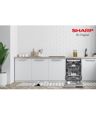 SHARP QW-NI25I44BX-DE Geschirrspüler (vollintegrierbar, 600 mm breit, 44 dB (A), B)