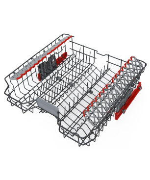 SHARP QW-NA24S42DI-DE Geschirrspüler (teilintegrierbar, 598 mm breit, 42 dB (A), D)